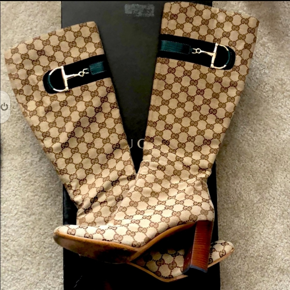Gucci Authentic "GG" Signature Monogram Boots